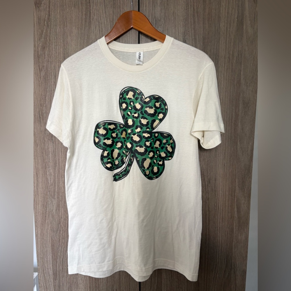 Shamrock leopard print shirt